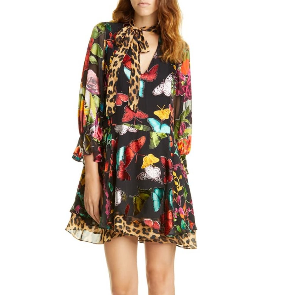 Alice + Olivia | Moore Layered Butterfly Minidress